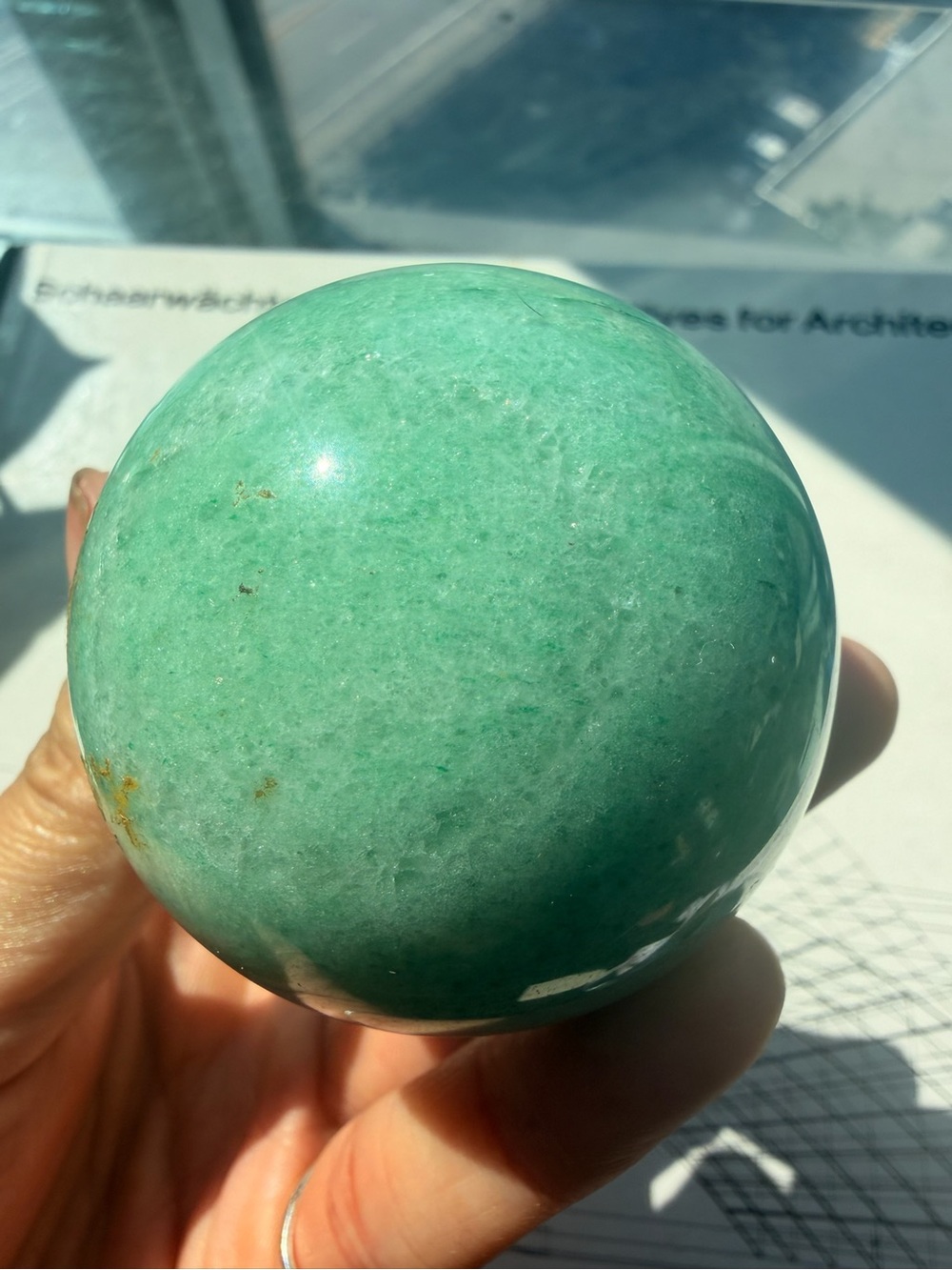 Large Green Aventurine Sphere | 2.5” Crystal Ball | 0.59 lb Polished Stone